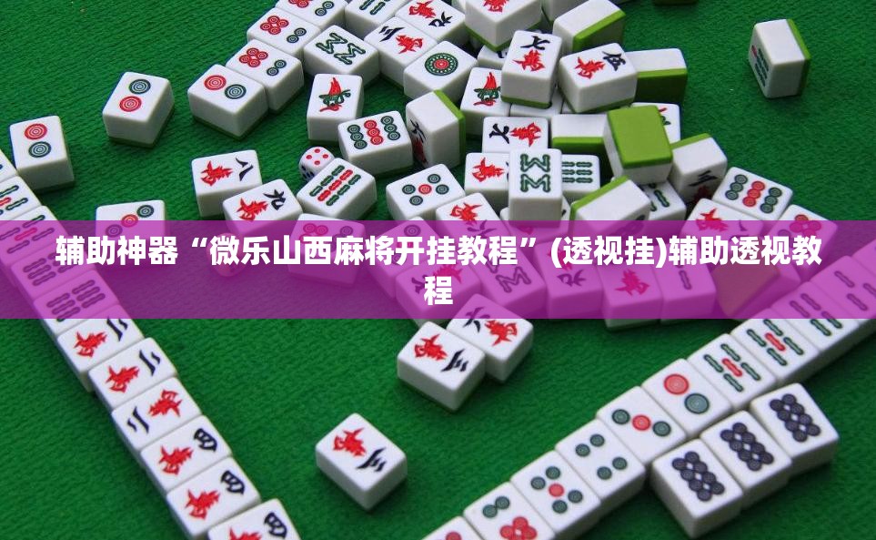 辅助神器“微乐山西麻将开挂教程	”(透视挂)辅助透视教程