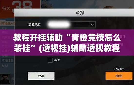 教程开挂辅助“青橙竞技怎么装挂”(透视挂)辅助透视教程