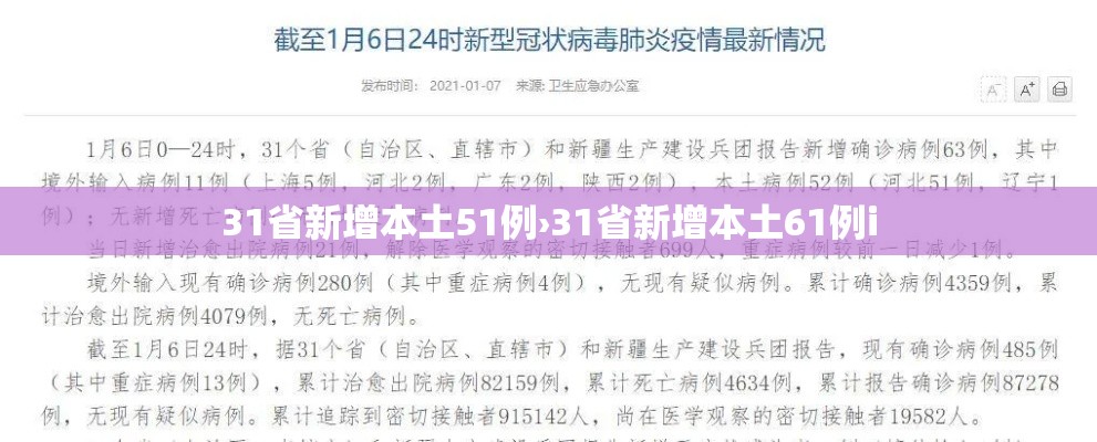 31省新增本土51例›31省新增本土61例i 31省新增本土51例›31省新增本土61例i