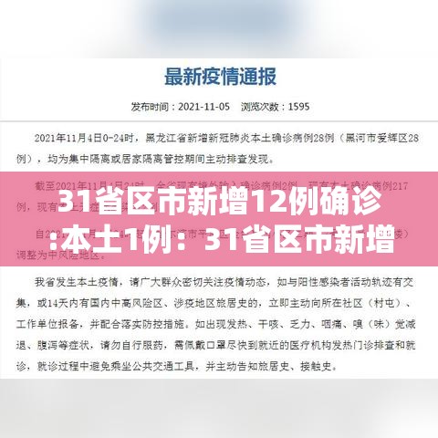 31省区市新增12例确诊:本土1例:31省区市新增本土确诊病例1例 31省区市新增12例确诊:本土1例:31省区市新增本土确诊病例1例