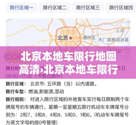 北京本地车限行地图高清›北京本地车限行规定如何处罚