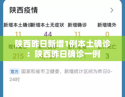 陕西昨日新增1例本土确诊：陕西昨日确诊一例