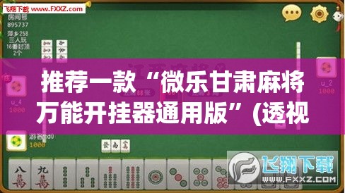 推荐一款“微乐甘肃麻将万能开挂器通用版	”(透视挂)辅助透视教程