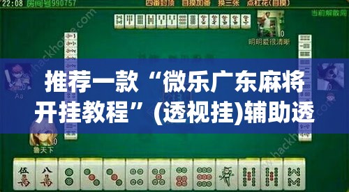 推荐一款“微乐广东麻将开挂教程”(透视挂)辅助透视教程