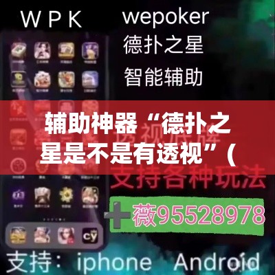 辅助神器“德扑之星是不是有透视”(透视挂)辅助透视教程