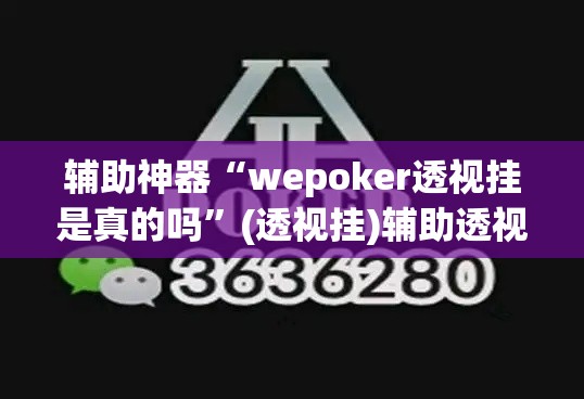 辅助神器“wepoker透视挂是真的吗”(透视挂)辅助透视教程