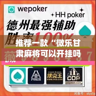 推荐一款“微乐甘肃麻将可以开挂吗”(透视挂)辅助透视教程