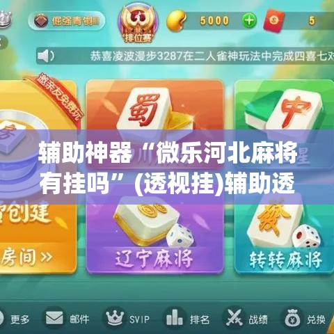 辅助神器“微乐河北麻将有挂吗”(透视挂)辅助透视教程
