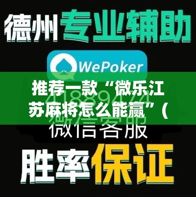 推荐一款“微乐江苏麻将怎么能赢”(透视挂)辅助透视教程
