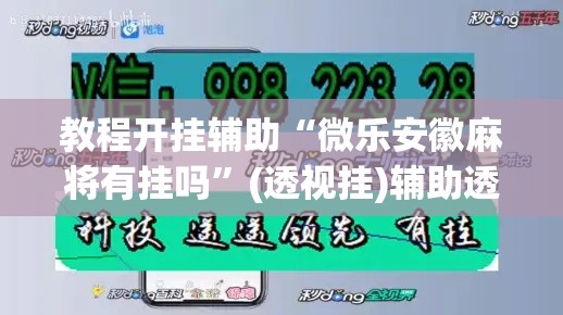 教程开挂辅助“微乐安徽麻将有挂吗	”(透视挂)辅助透视教程