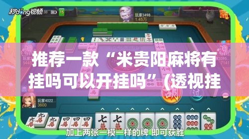 推荐一款“米贵阳麻将有挂吗可以开挂吗”(透视挂)辅助透视教程
