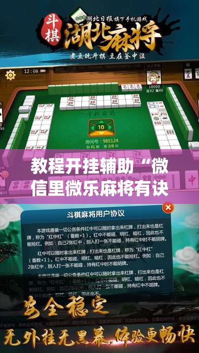 教程开挂辅助“微信里微乐麻将有诀窍”(透视挂)辅助透视教程