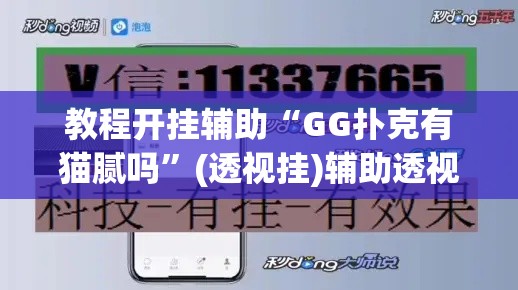 教程开挂辅助“GG扑克有猫腻吗	”(透视挂)辅助透视教程
