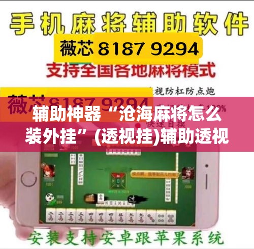 辅助神器“沧海麻将怎么装外挂”(透视挂)辅助透视教程