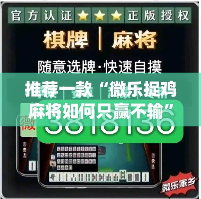 推荐一款“微乐捉鸡麻将如何只赢不输”(透视挂)辅助透视教程