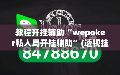 教程开挂辅助“wepoker私人局开挂辅助”(透视挂)辅助透视教程
