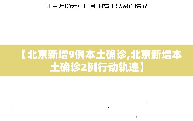 【北京新增9例本土确诊,北京新增本土确诊2例行动轨迹】