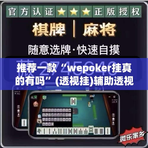 推荐一款“wepoker挂真的有吗”(透视挂)辅助透视教程