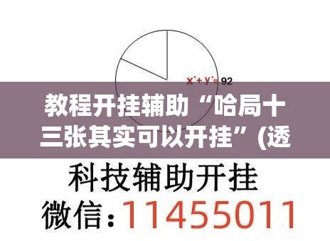教程开挂辅助“哈局十三张其实可以开挂”(透视挂)辅助透视教程