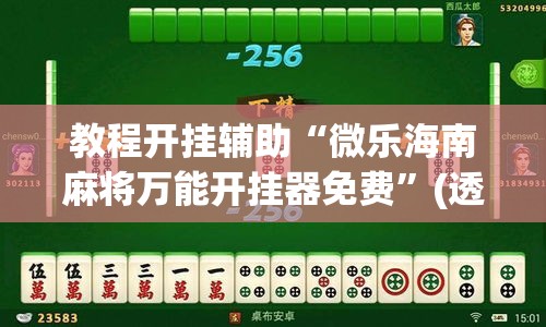 教程开挂辅助“微乐海南麻将万能开挂器免费”(透视挂)辅助透视教程