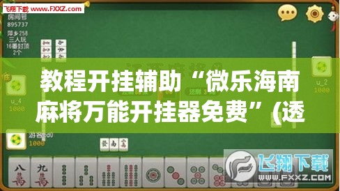 教程开挂辅助“微乐海南麻将万能开挂器免费”(透视挂)辅助透视教程
