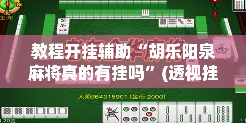 教程开挂辅助“胡乐阳泉麻将真的有挂吗”(透视挂)辅助透视教程