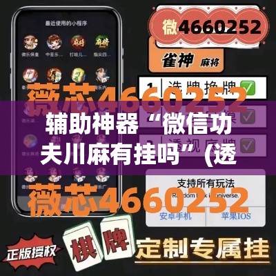 辅助神器“微信功夫川麻有挂吗”(透视挂)辅助透视教程