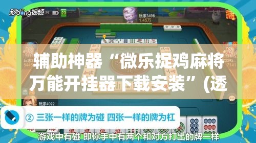 辅助神器“微乐捉鸡麻将万能开挂器下载安装	”(透视挂)辅助透视教程