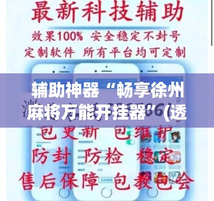 辅助神器“畅享徐州麻将万能开挂器”(透视挂)辅助透视教程
