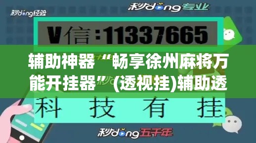 辅助神器“畅享徐州麻将万能开挂器	”(透视挂)辅助透视教程