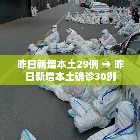 昨日新增本土29例 → 昨日新增本土确诊30例 昨日新增本土29例 → 昨日新增本土确诊30例