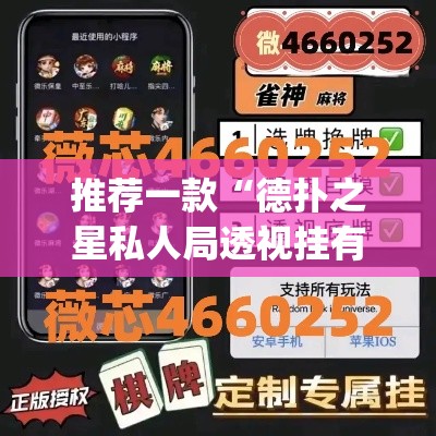 推荐一款“德扑之星私人局透视挂有吗”(透视挂)辅助透视教程