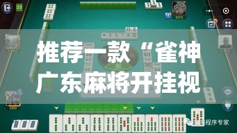 推荐一款“雀神广东麻将开挂视频教程”(透视挂)辅助透视教程