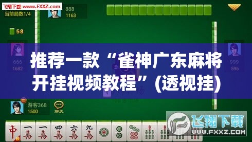 推荐一款“雀神广东麻将开挂视频教程”(透视挂)辅助透视教程