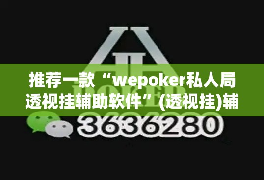 推荐一款“wepoker私人局透视挂辅助软件”(透视挂)辅助透视教程