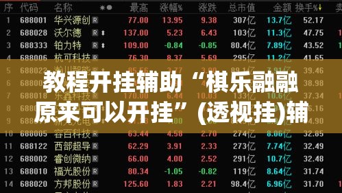 教程开挂辅助“棋乐融融原来可以开挂”(透视挂)辅助透视教程