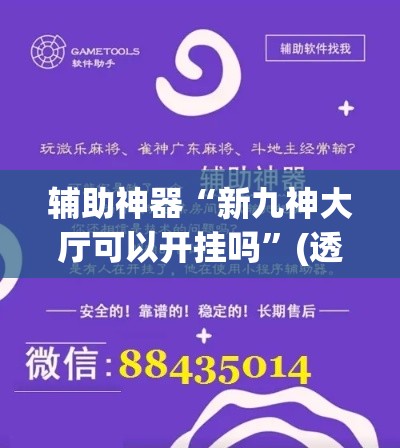 辅助神器“新九神大厅可以开挂吗”(透视挂)辅助透视教程
