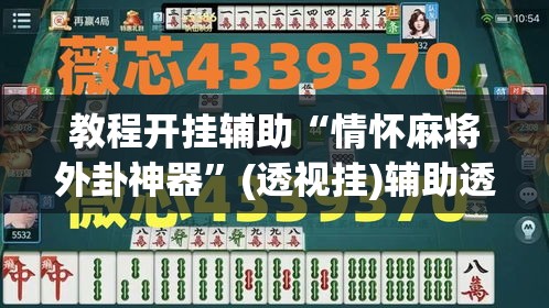 教程开挂辅助“情怀麻将外卦神器”(透视挂)辅助透视教程