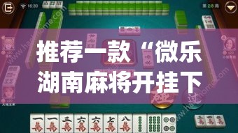 推荐一款“微乐湖南麻将开挂下载最新版	”(透视挂)辅助透视教程