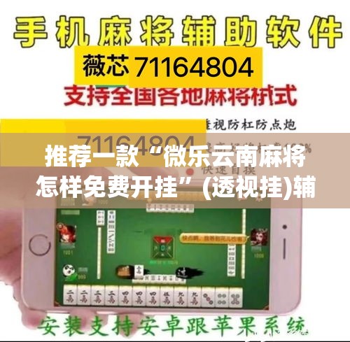 推荐一款“微乐云南麻将怎样免费开挂”(透视挂)辅助透视教程