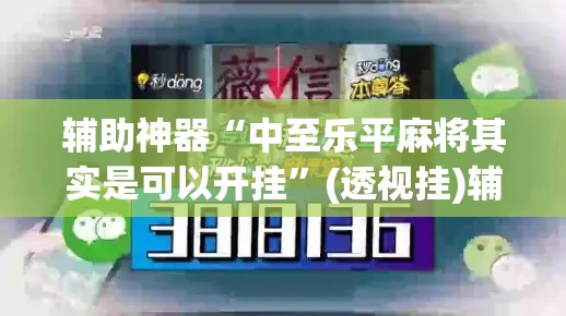辅助神器“中至乐平麻将其实是可以开挂”(透视挂)辅助透视教程
