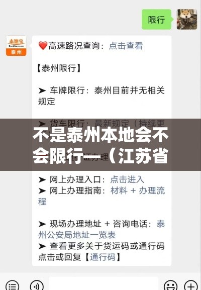 不是泰州本地会不会限行—(江苏省泰州市限行规定) 不是泰州本地会不会限行—(江苏省泰州市限行规定)