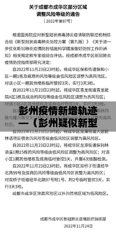彭州疫情新增轨迹—(彭州疑似新型肺炎) 彭州疫情新增轨迹—(彭州疑似新型肺炎)