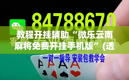 教程开挂辅助“微乐云南麻将免费开挂手机版”(透视挂)辅助透视教程