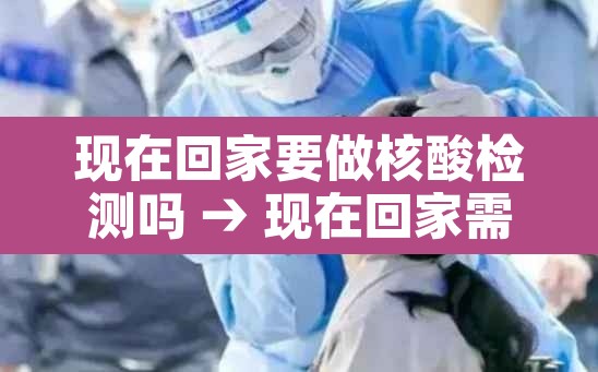 现在回家要做核酸检测吗 → 现在回家需要做核酸检测报告吗 现在回家要做核酸检测吗 → 现在回家需要做核酸检测报告吗