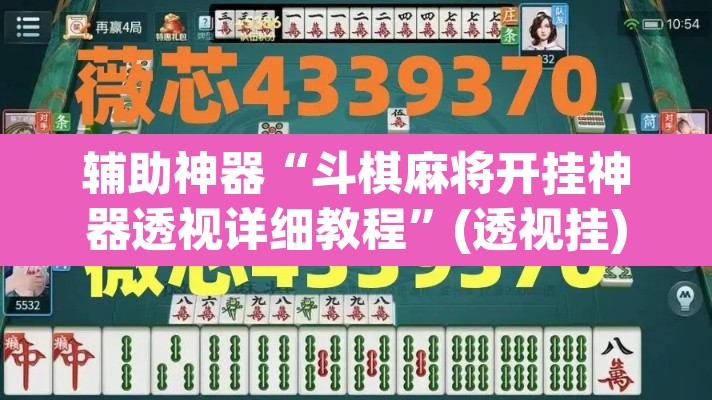 辅助神器“斗棋麻将开挂神器透视详细教程”(透视挂)辅助透视教程