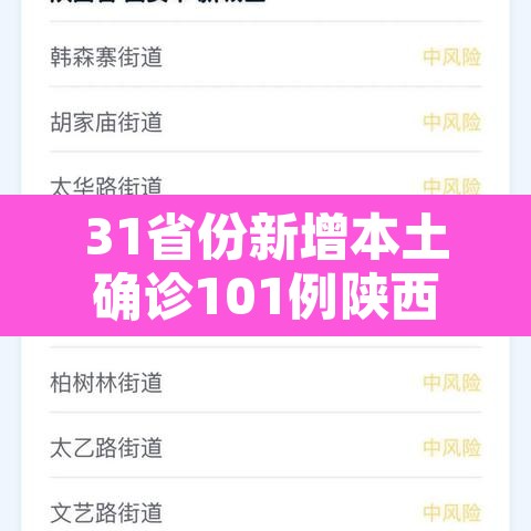 31省份新增本土确诊101例陕西92例 → 陕西新增1本土病例是哪个城市的