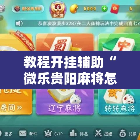 教程开挂辅助“微乐贵阳麻将怎么开挂”(透视挂)辅助透视教程