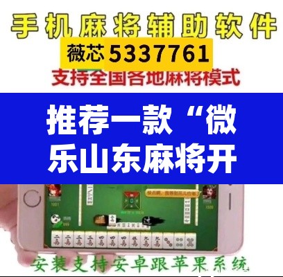 推荐一款“微乐山东麻将开挂免费下载安装	”(透视挂)辅助透视教程