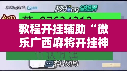 教程开挂辅助“微乐广西麻将开挂神器	”(透视挂)辅助透视教程